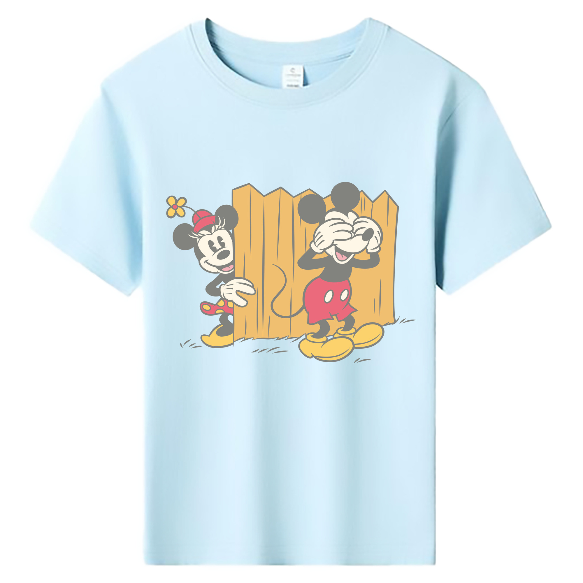 ミッキーマウス Mickey Mouse 綿100％キッズTシャツ（フロントプリント）